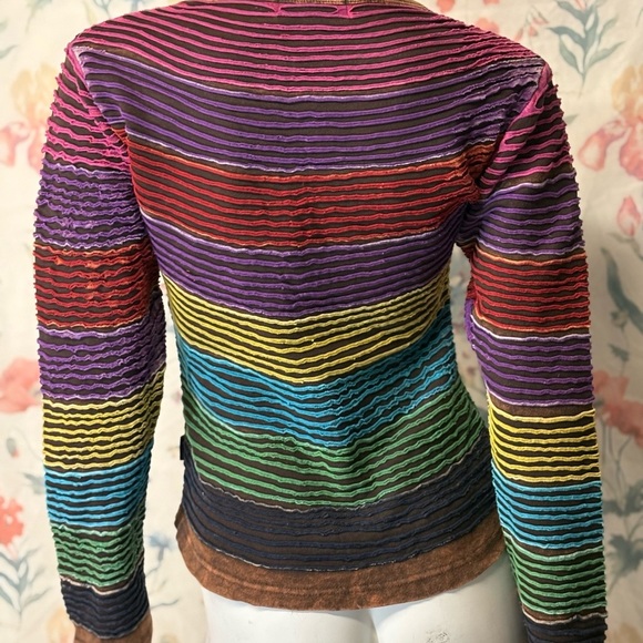 Vintage multicolour Cardigan with Floral Embellishments - Picture 5 of 11